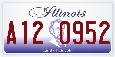 IL license plate A120952