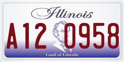 IL license plate A120958