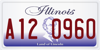 IL license plate A120960