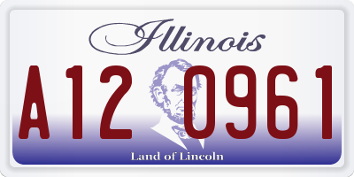 IL license plate A120961