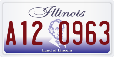 IL license plate A120963