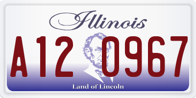 IL license plate A120967
