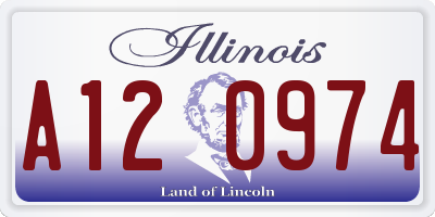 IL license plate A120974