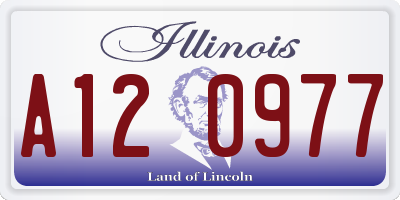 IL license plate A120977