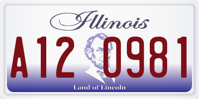 IL license plate A120981