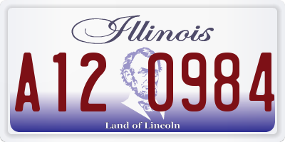IL license plate A120984