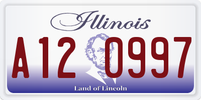 IL license plate A120997