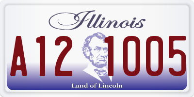 IL license plate A121005