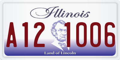 IL license plate A121006
