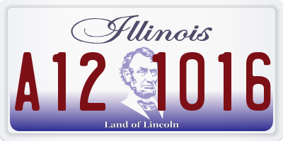 IL license plate A121016