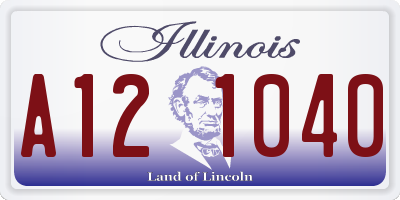 IL license plate A121040