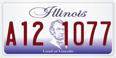 IL license plate A121077
