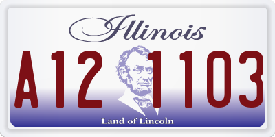IL license plate A121103