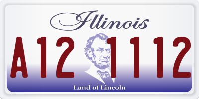 IL license plate A121112