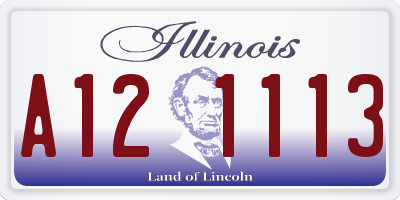 IL license plate A121113