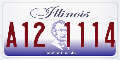 IL license plate A121114