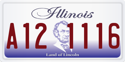 IL license plate A121116