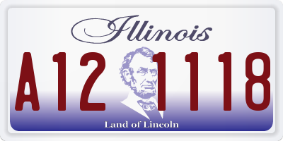 IL license plate A121118