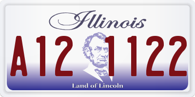 IL license plate A121122