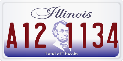 IL license plate A121134