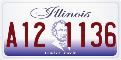 IL license plate A121136