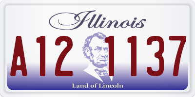 IL license plate A121137
