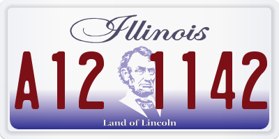 IL license plate A121142
