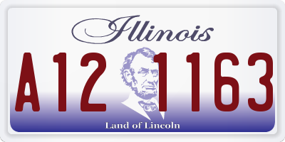 IL license plate A121163