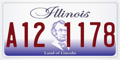 IL license plate A121178