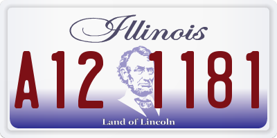 IL license plate A121181