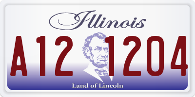 IL license plate A121204