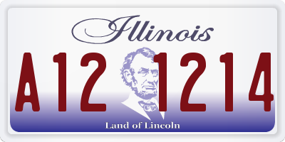 IL license plate A121214