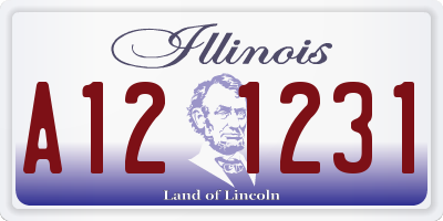 IL license plate A121231