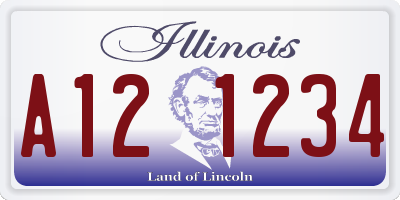 IL license plate A121234