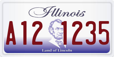 IL license plate A121235