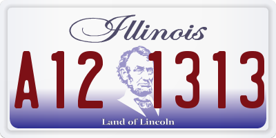 IL license plate A121313