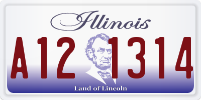 IL license plate A121314
