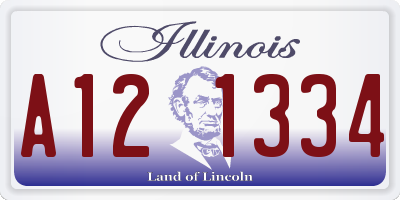 IL license plate A121334