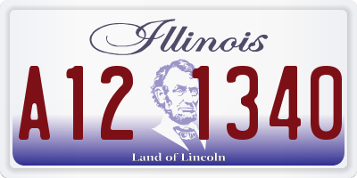 IL license plate A121340