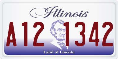 IL license plate A121342