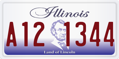 IL license plate A121344