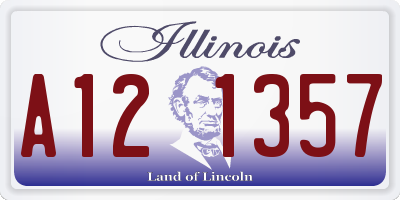 IL license plate A121357
