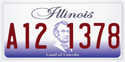 IL license plate A121378