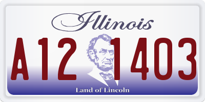 IL license plate A121403
