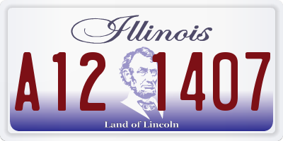 IL license plate A121407