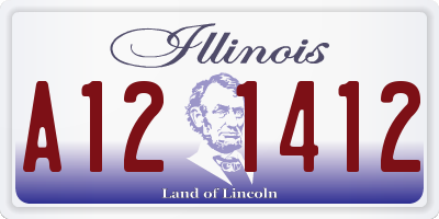 IL license plate A121412