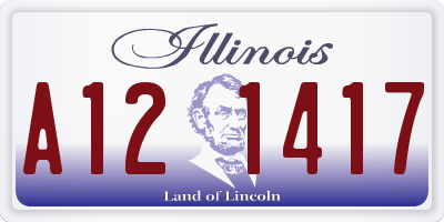 IL license plate A121417