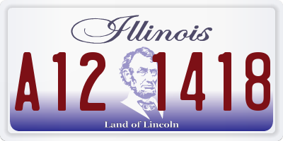 IL license plate A121418