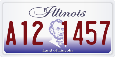 IL license plate A121457