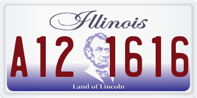 IL license plate A121616